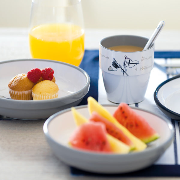 MB Welcome on board dybtallerken Ø18cm 260g 6stk NON SLIP