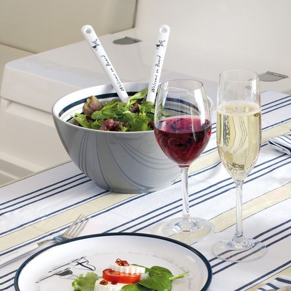 MB Welcome on board Salat skål med salat bestik Ø25cm 617gr