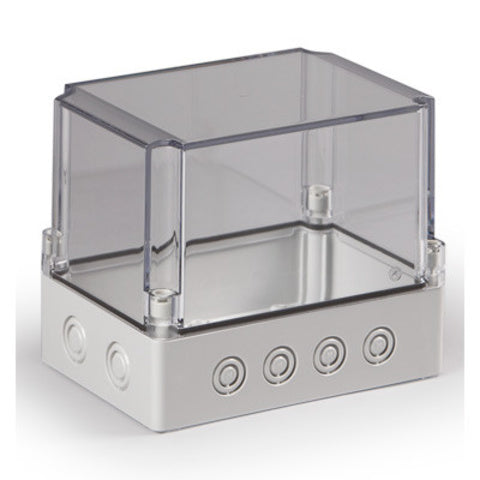 Barrier Enclosure 125x175x150 clear with knockouts (Upto 4 barriers)