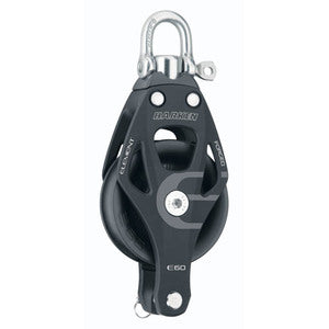 Harken Element blok 60 mm enkelt m. svirvel og Hsv