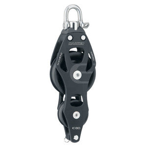 Harken Element blok 80 mm violin m. svirvel og hsv
