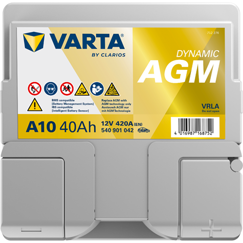 VARTA Dynamic AGM batteri 12V 40Ah A10
