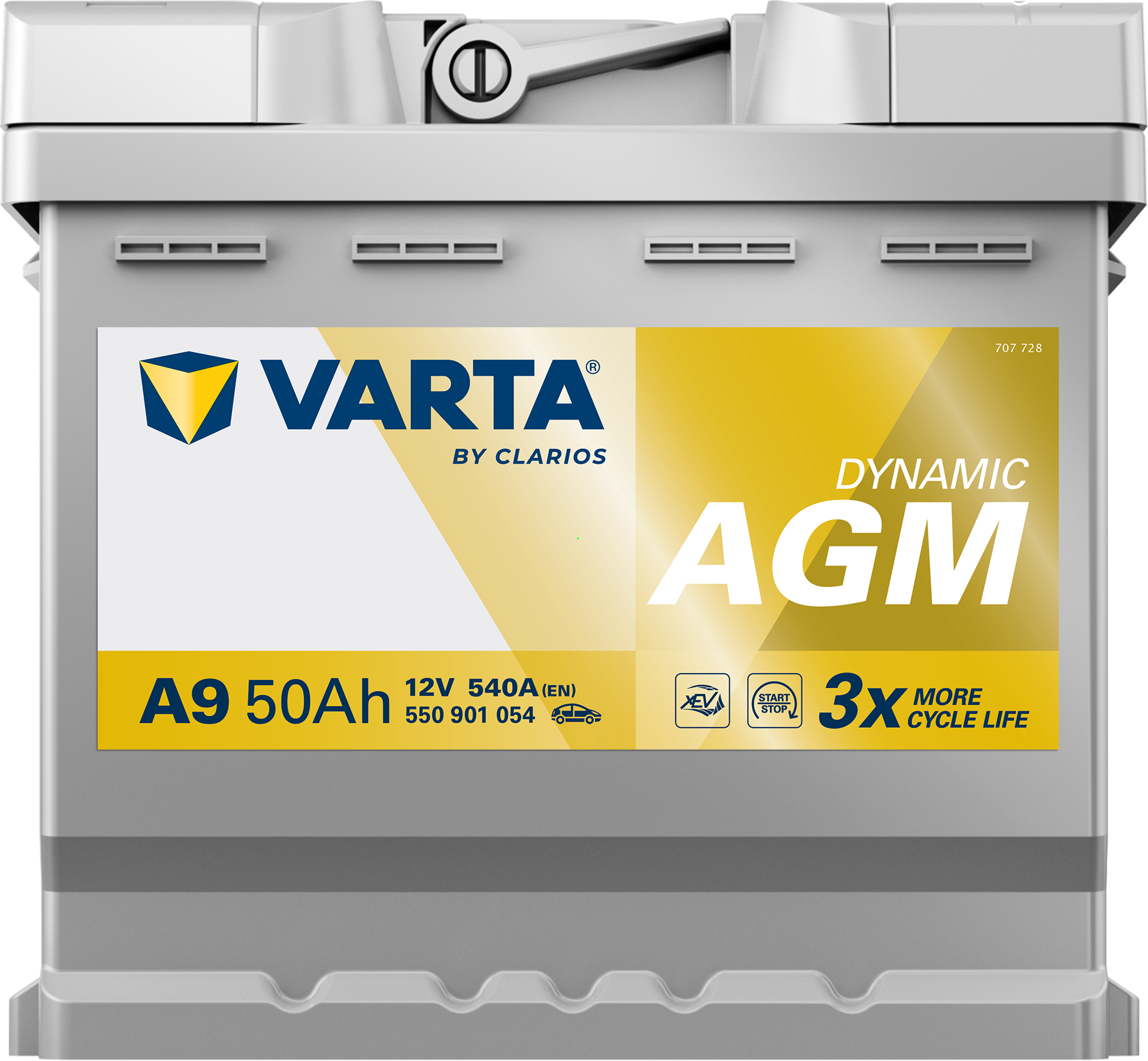 VARTA Dynamic AGM batteri 12V 50Ah A9