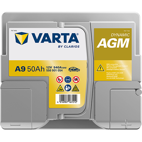 VARTA Dynamic AGM batteri 12V 50Ah A9