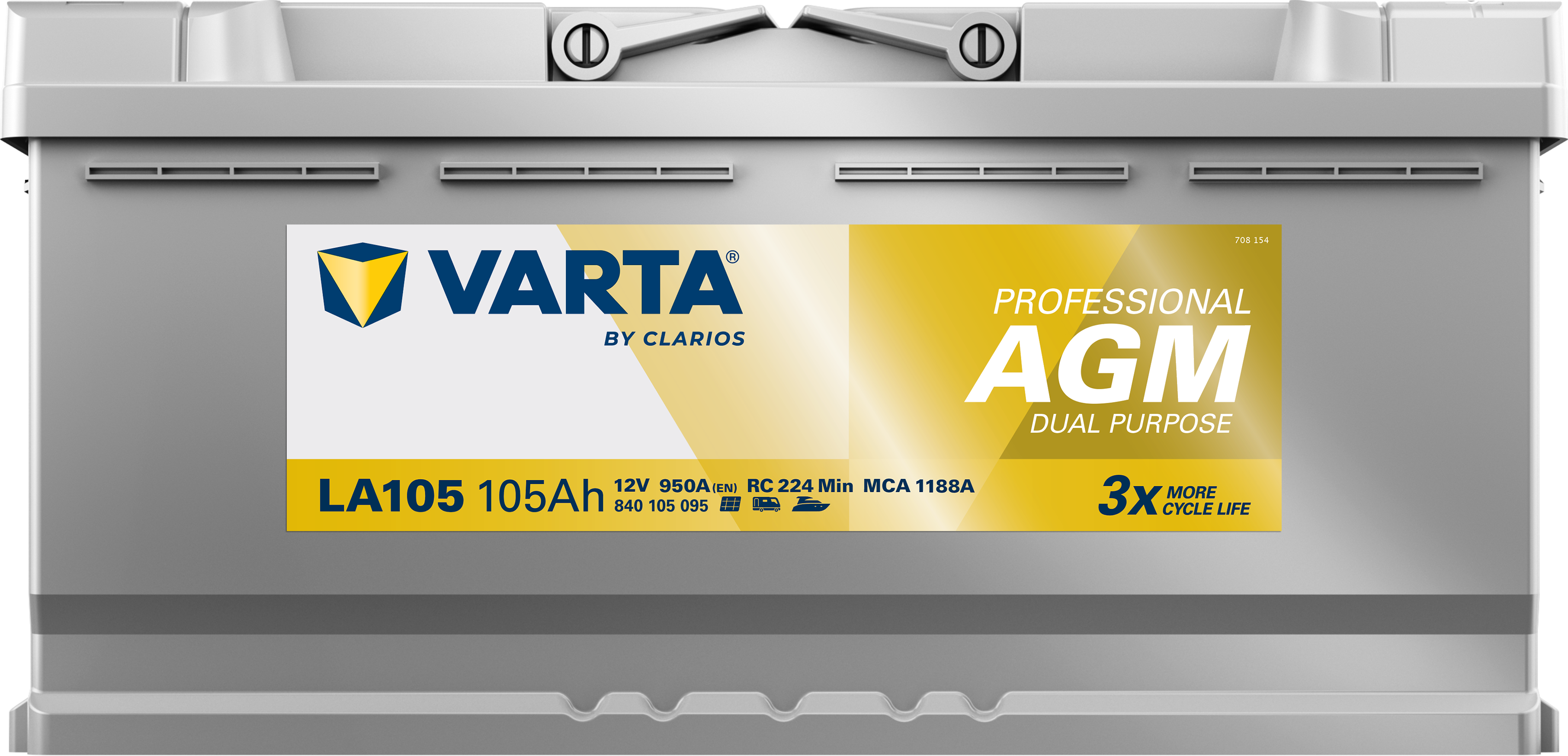 VARTA Professional Dual Purpose AGM batteri 12V 105Ah LA105