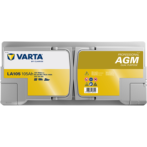 VARTA Professional Dual Purpose AGM batteri 12V 105Ah LA105
