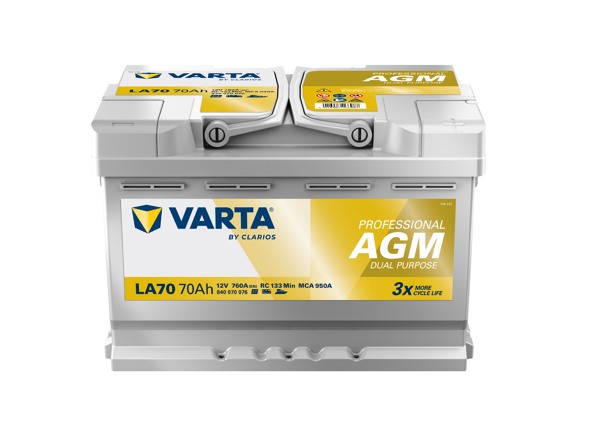 VARTA Professional Dual Purpose AGM batteri 12V 70Ah LA70