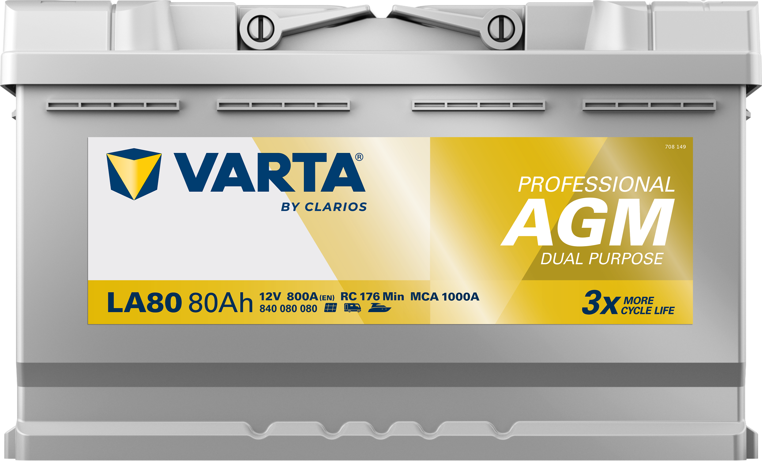 VARTA Professional Dual Purpose AGM batteri 12V 80Ah LA80