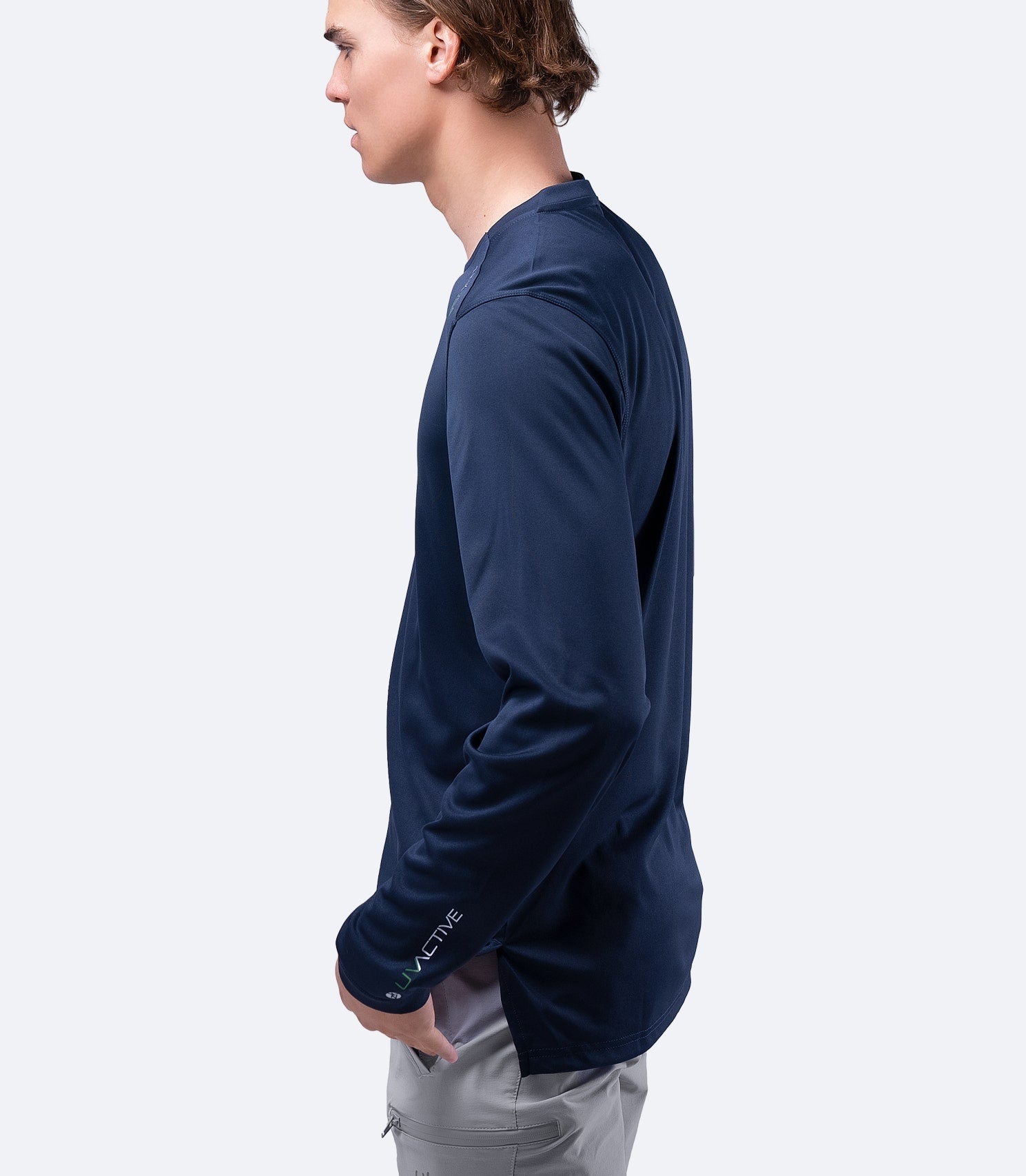 Mens UVActive Long Sleeve Top - Navy