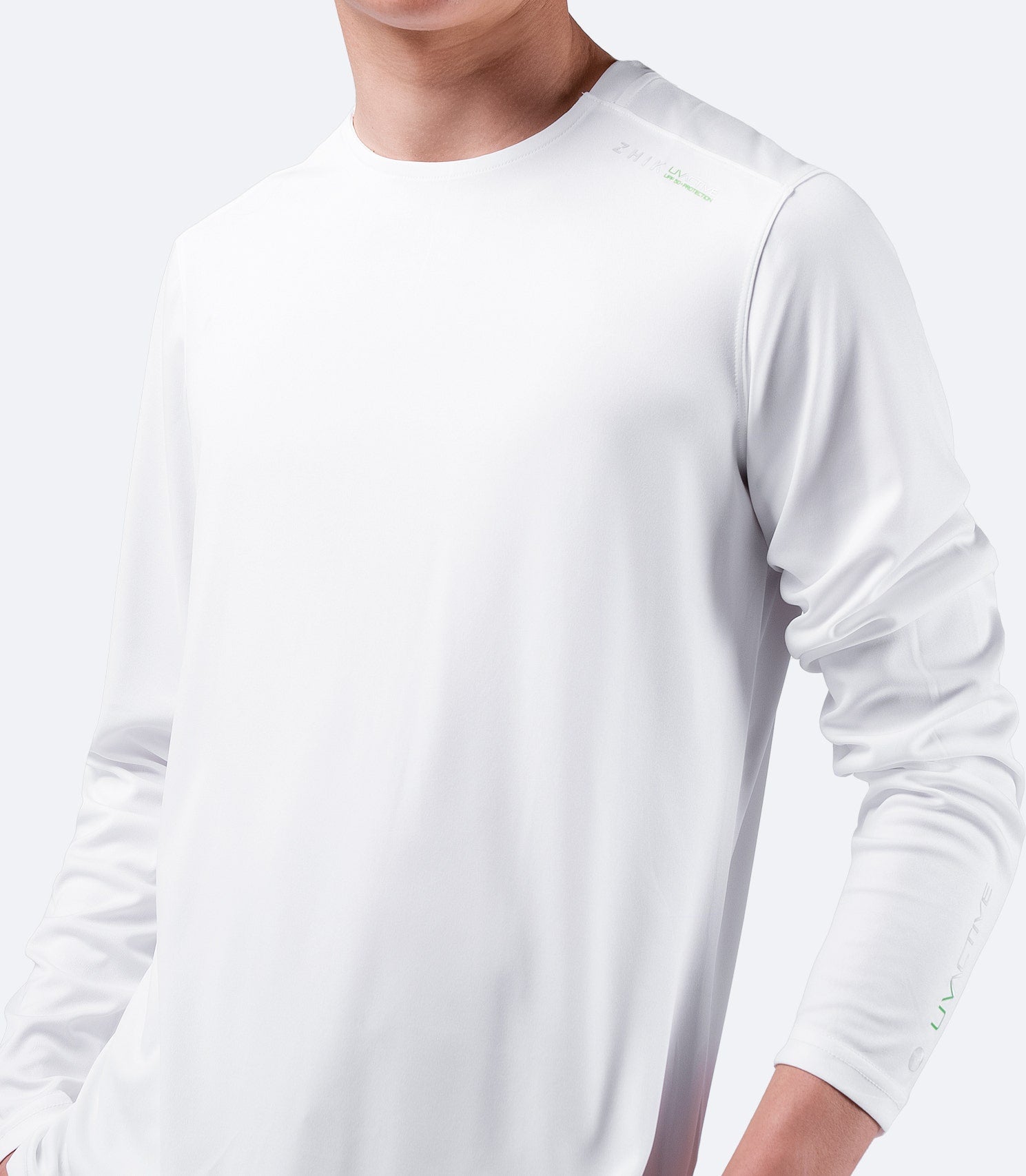 Mens UVActive Long Sleeve Top - White