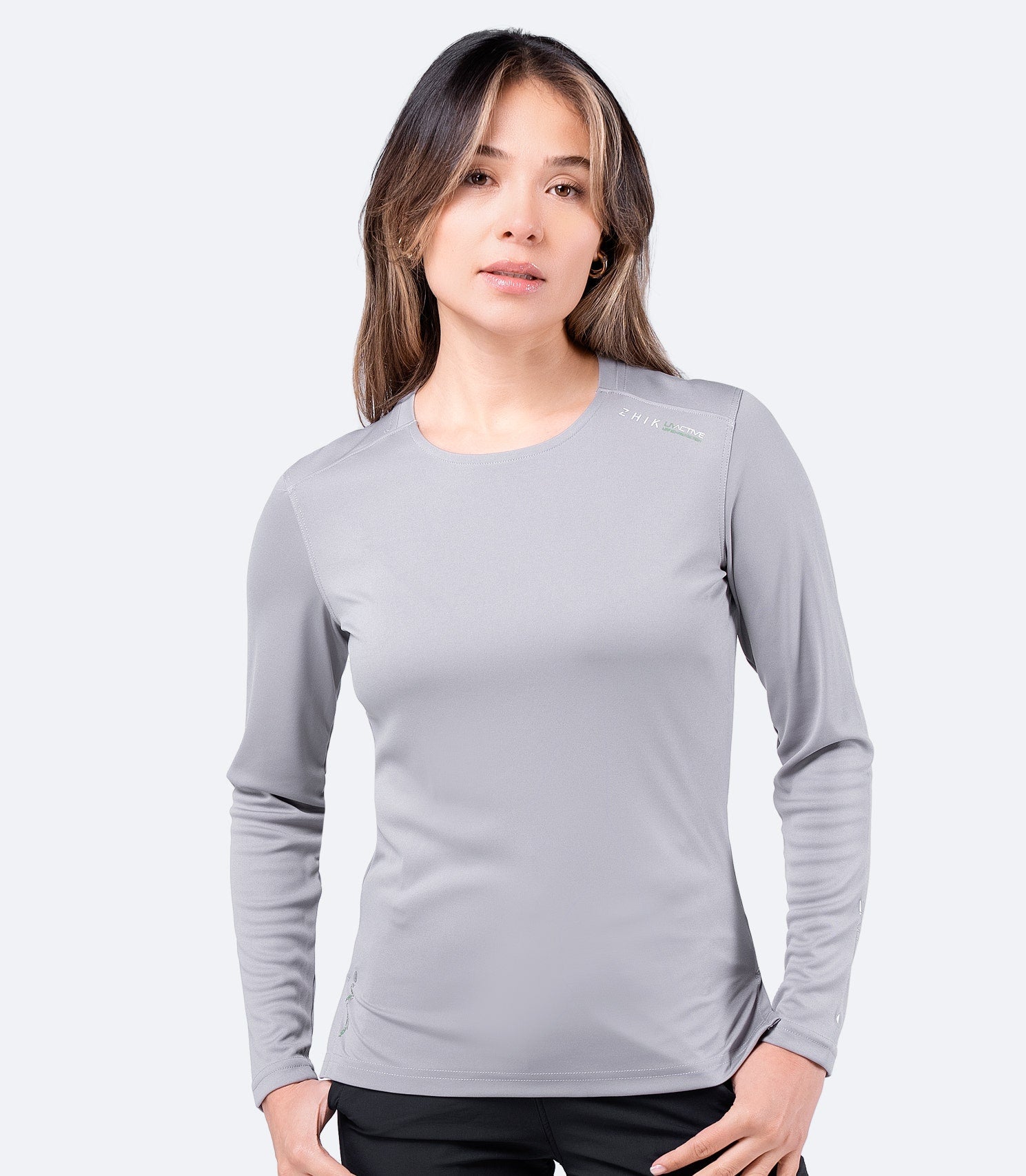Womens UVActive Long Sleeve Top - Grey