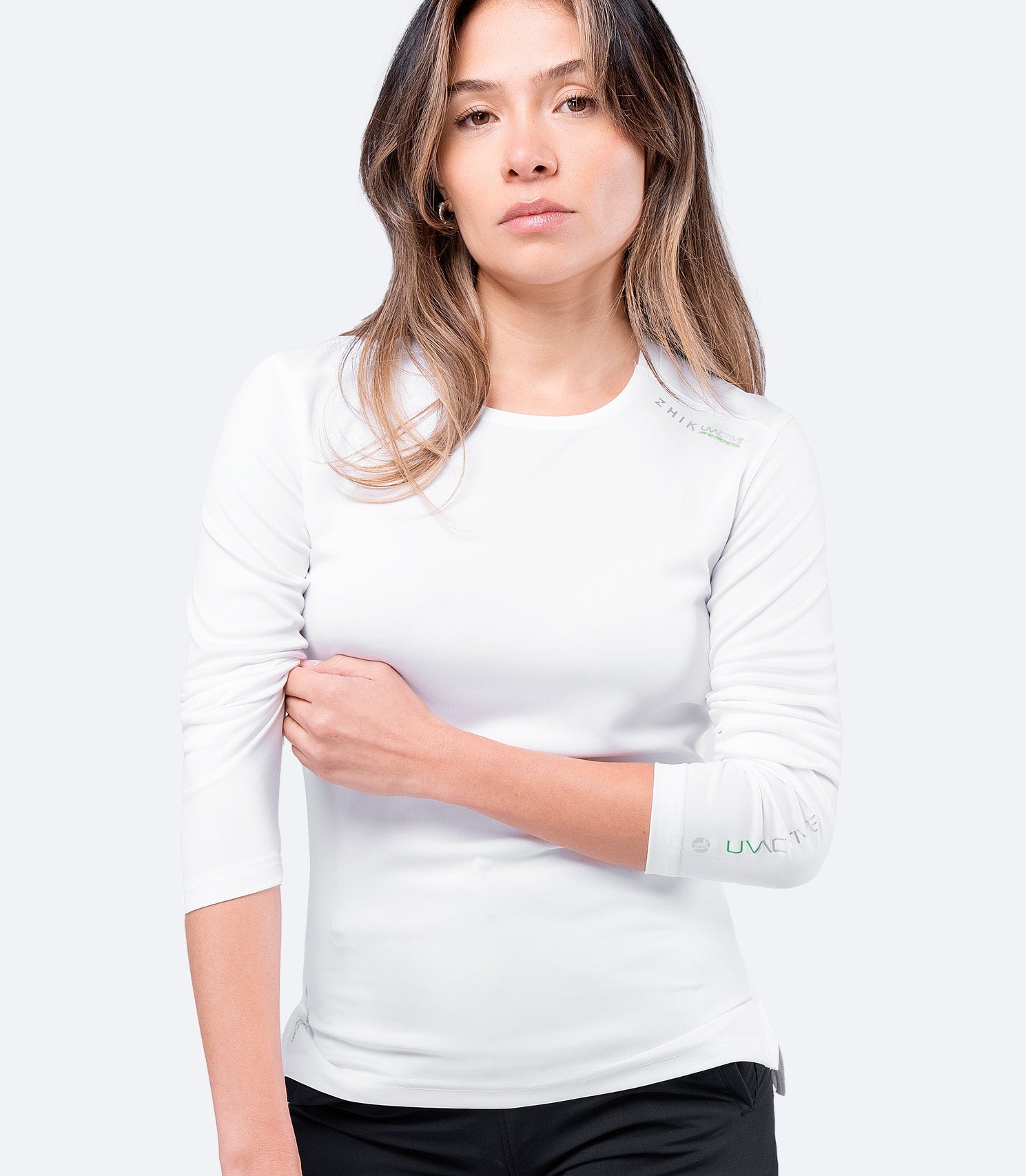 Womens UVActive Long Sleeve Top - White