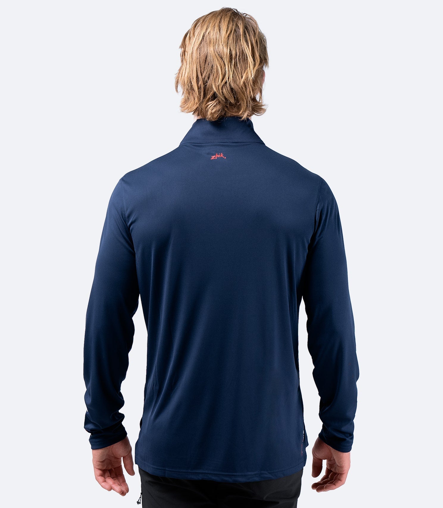 Mens UVActive High Collar 1/4 Zip Top - Navy