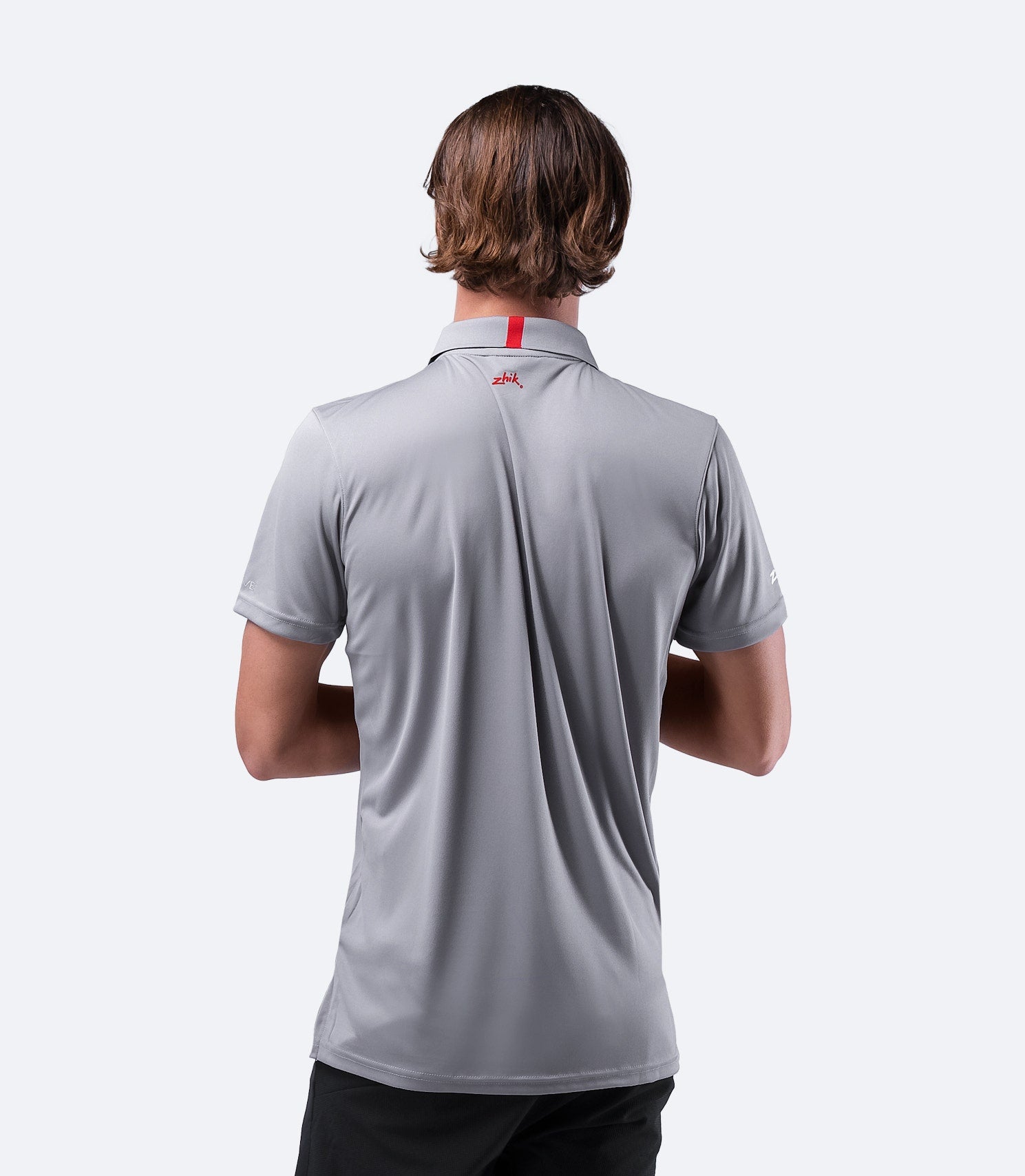 Mens UVActive Zip Sports Polo - Grey