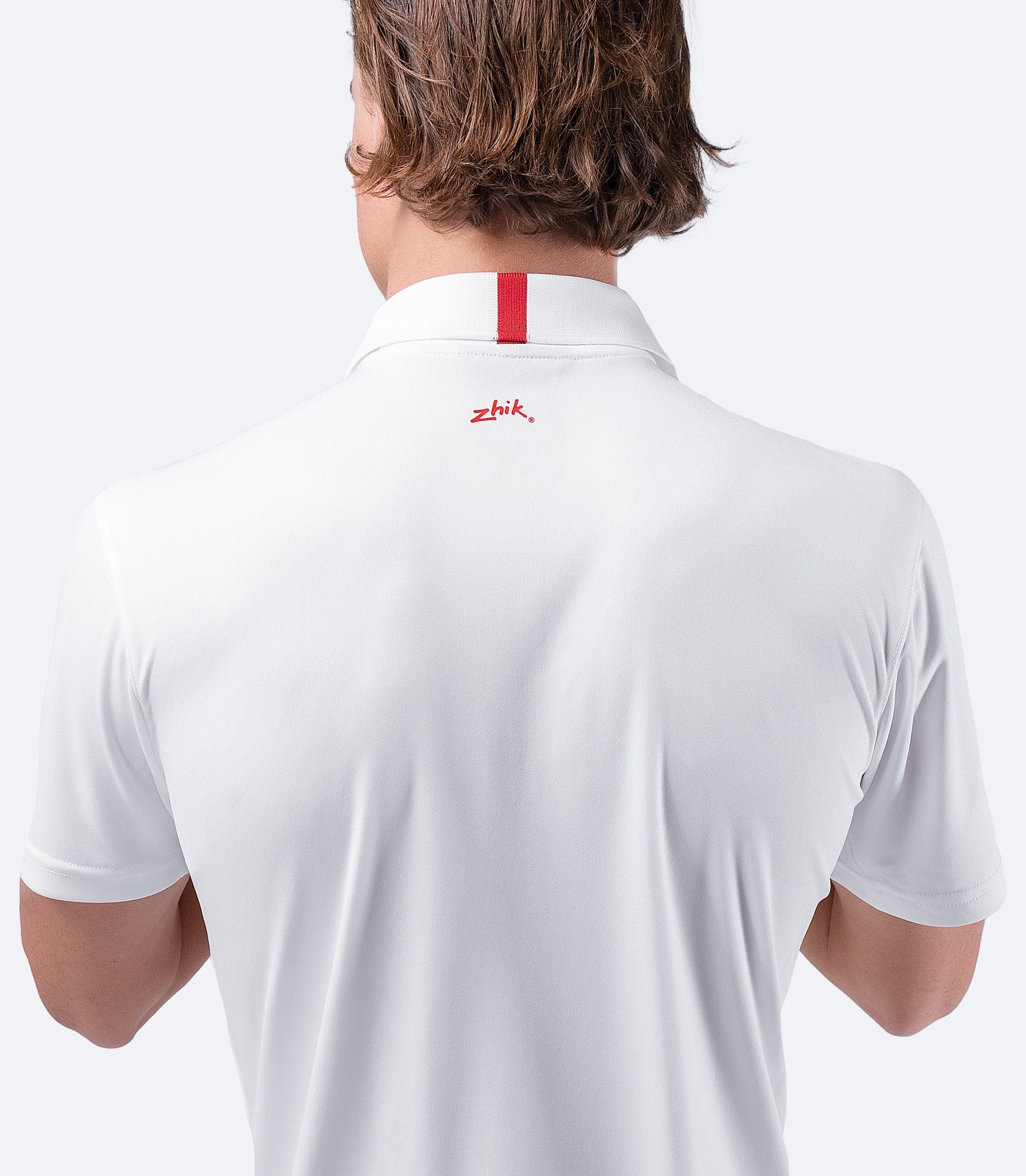 Mens UVActive Zip Sports Polo - White