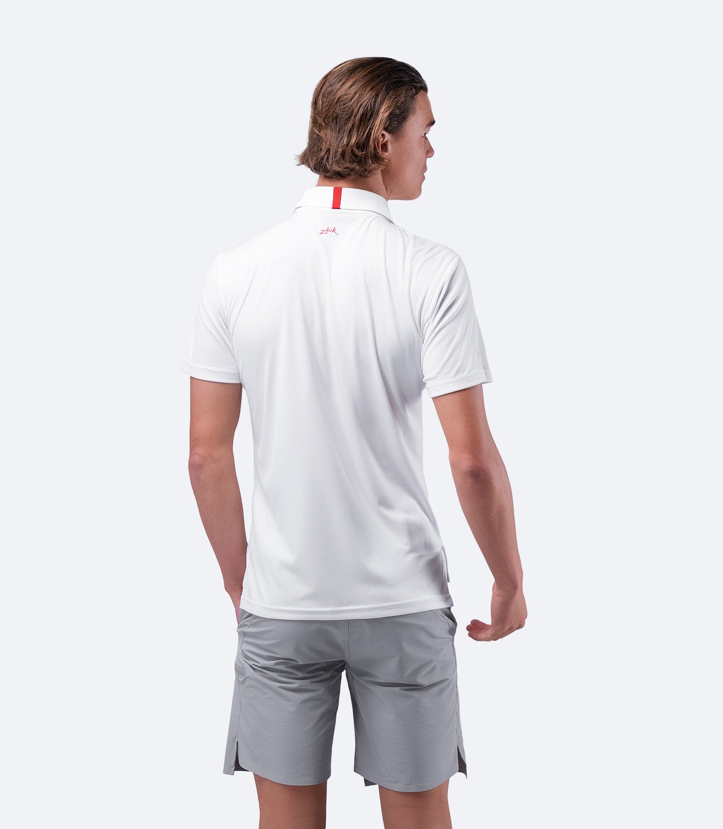 Mens UVActive Zip Sports Polo - White