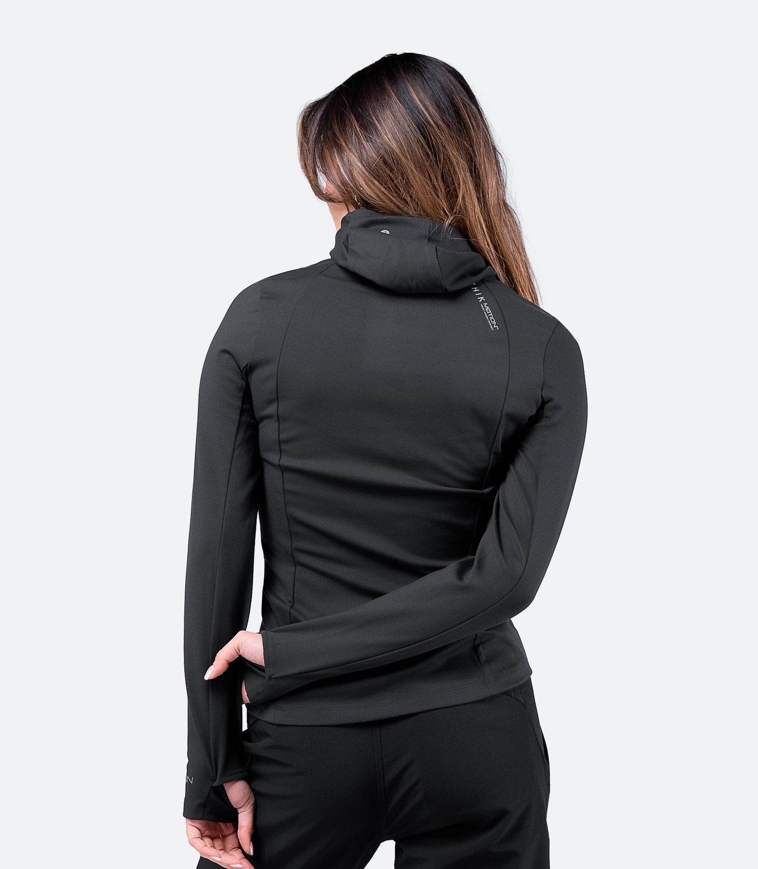 Womens Black ZhikMotion Hooded Top