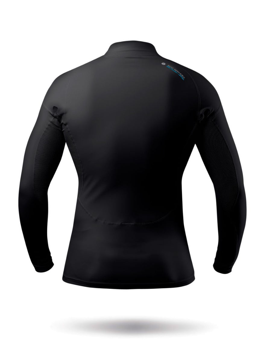 Mens Black Eco Spandex Long Sleeve Top