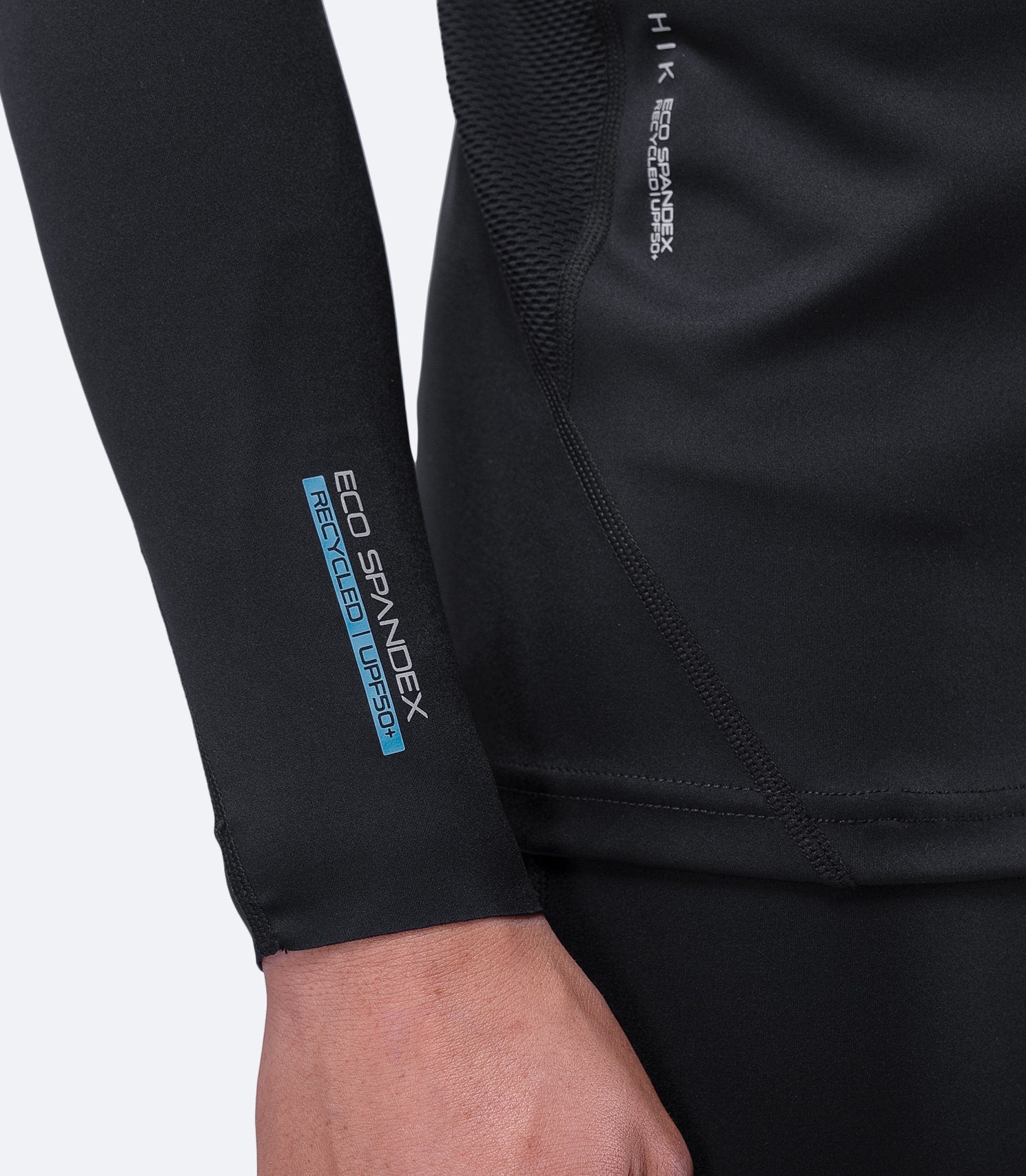 Mens Black Eco Spandex Long Sleeve Top