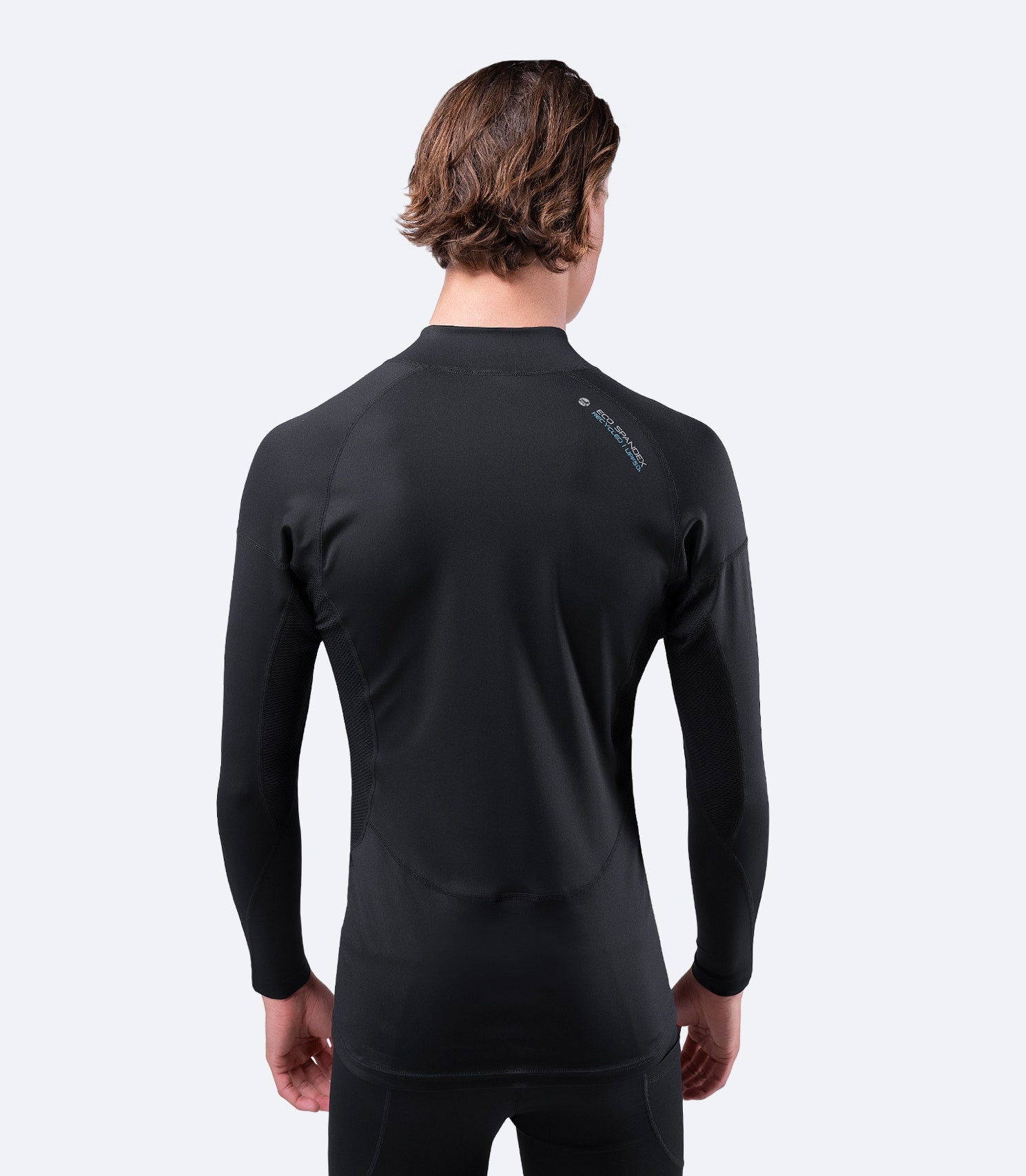 Mens Black Eco Spandex Long Sleeve Top