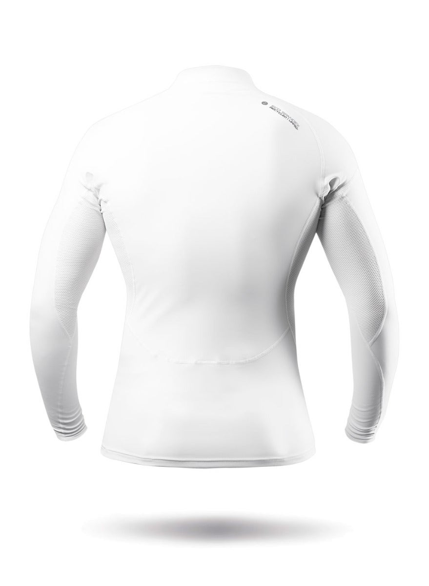 Mens White Eco Spandex Long Sleeve Top