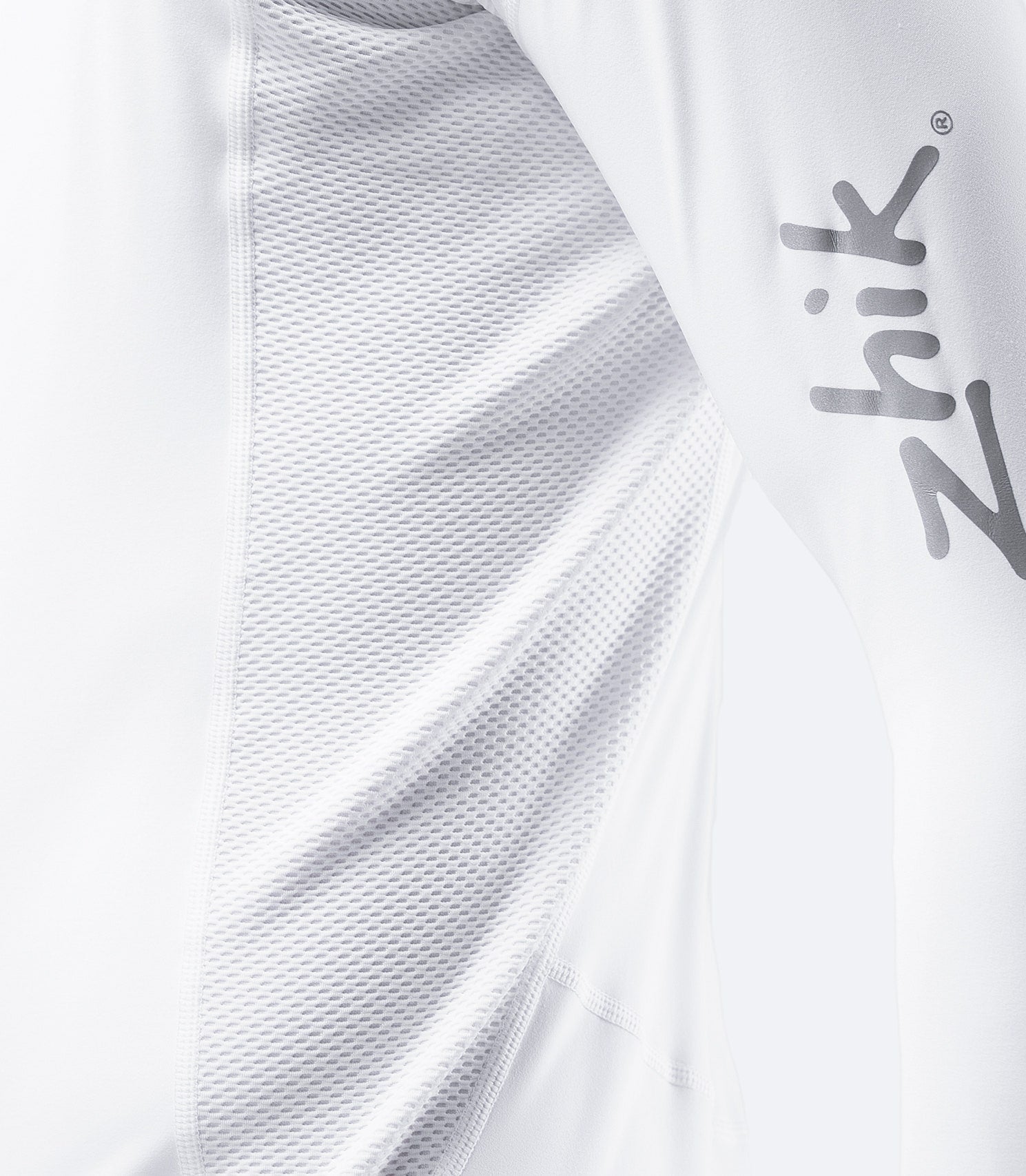 Mens White Eco Spandex Long Sleeve Top