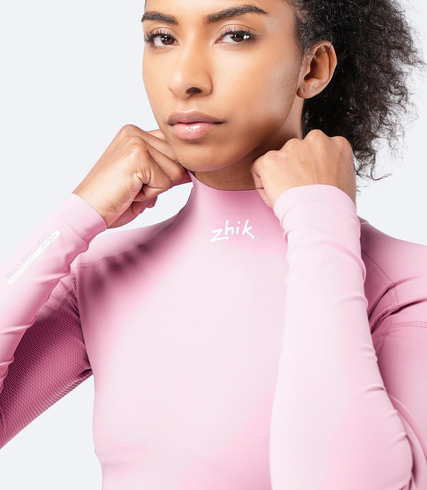 Womens Eco Spandex Long Sleeve Top - Pink