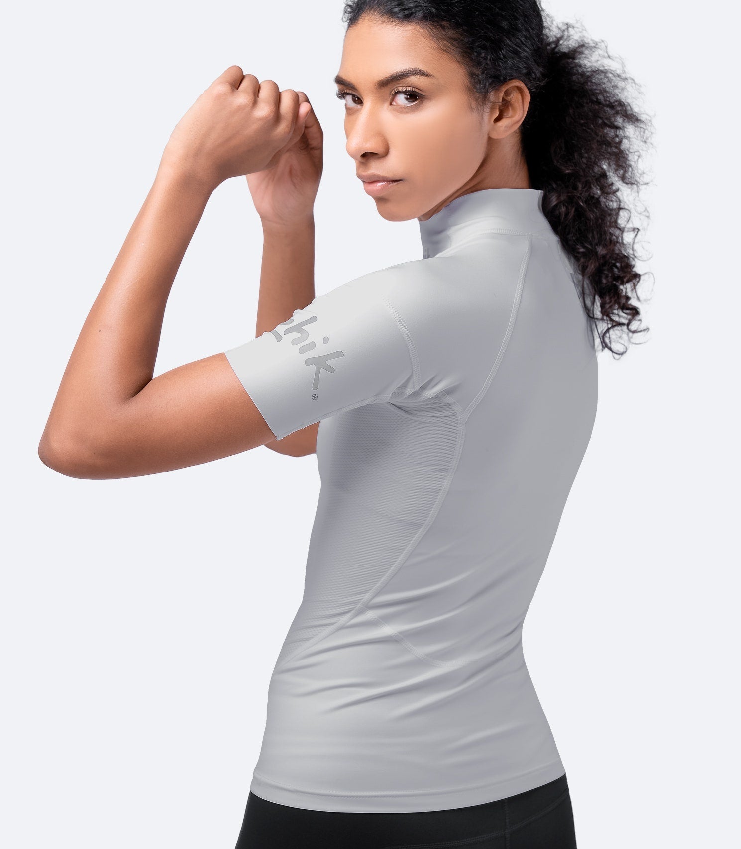 Womens Platinum Eco Spandex Short Sleeve Top