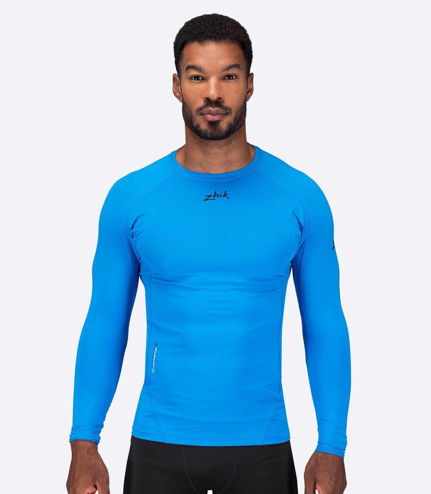 Mens Eco Spandex LT Long Sleeve Baselayer Top - Cyan