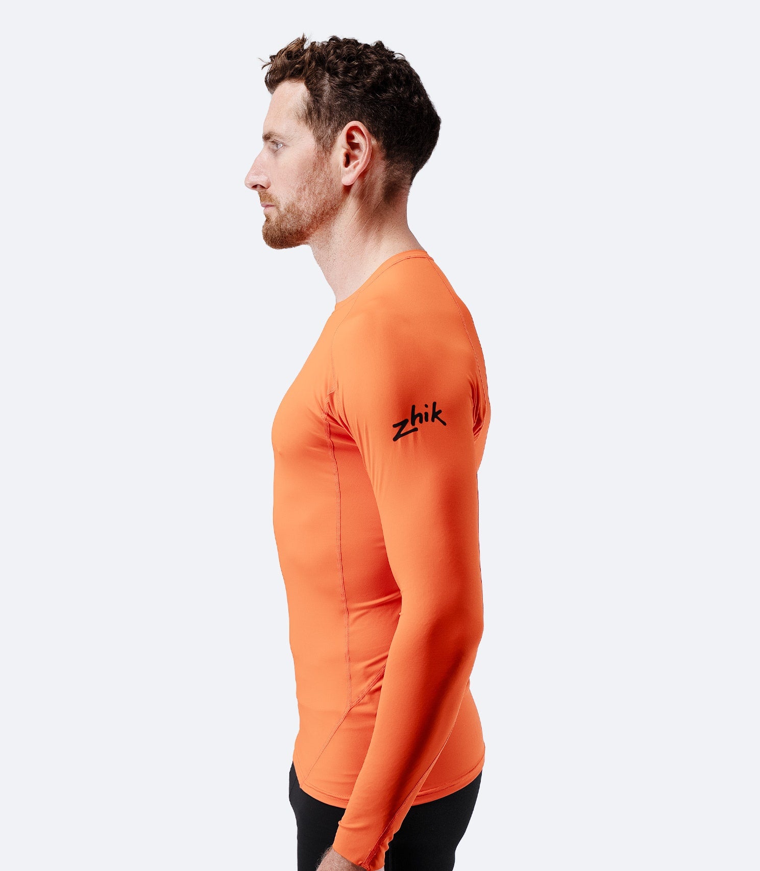 Mens Eco Spandex LT Long Sleeve Baselayer Top - Flame Red