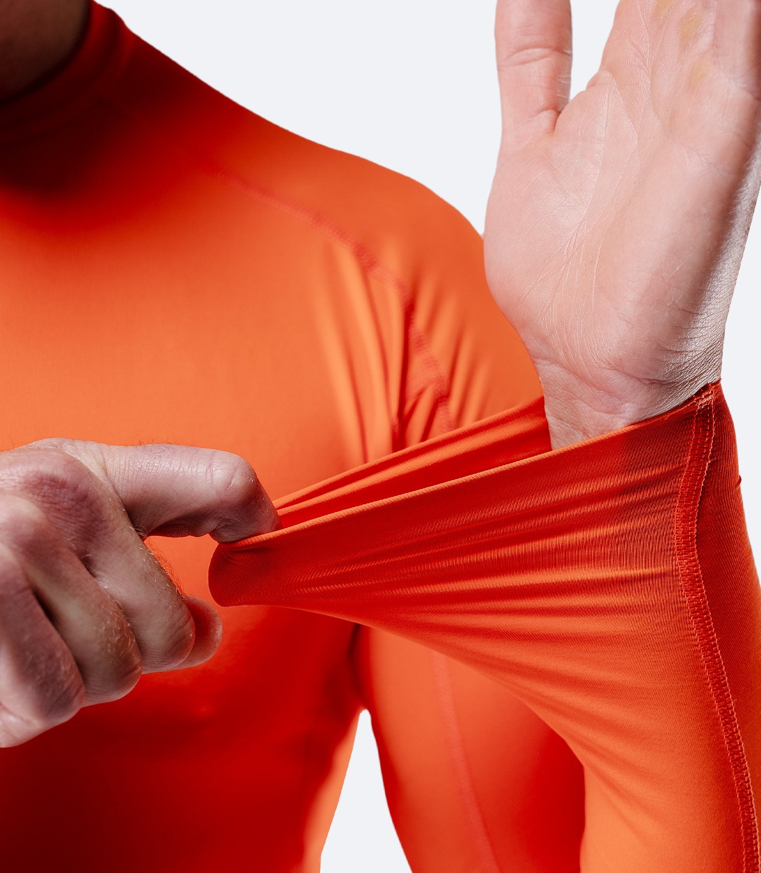 Mens Eco Spandex LT Long Sleeve Baselayer Top - Flame Red