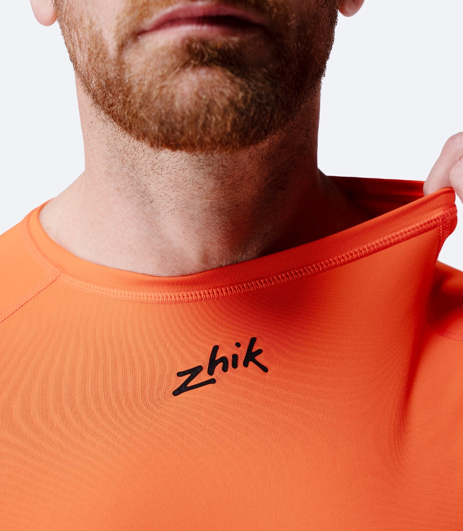 Mens Eco Spandex LT Long Sleeve Baselayer Top - Flame Red