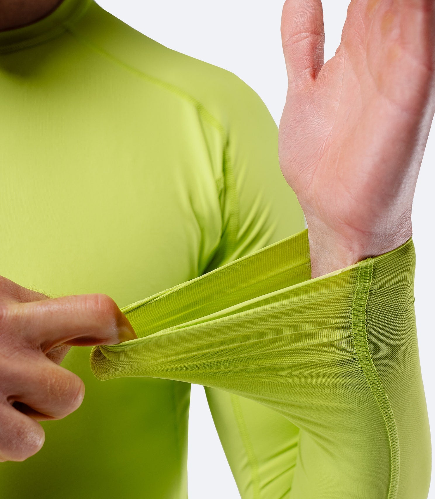 Mens Eco Spandex LT Long Sleeve Baselayer Top - Lime