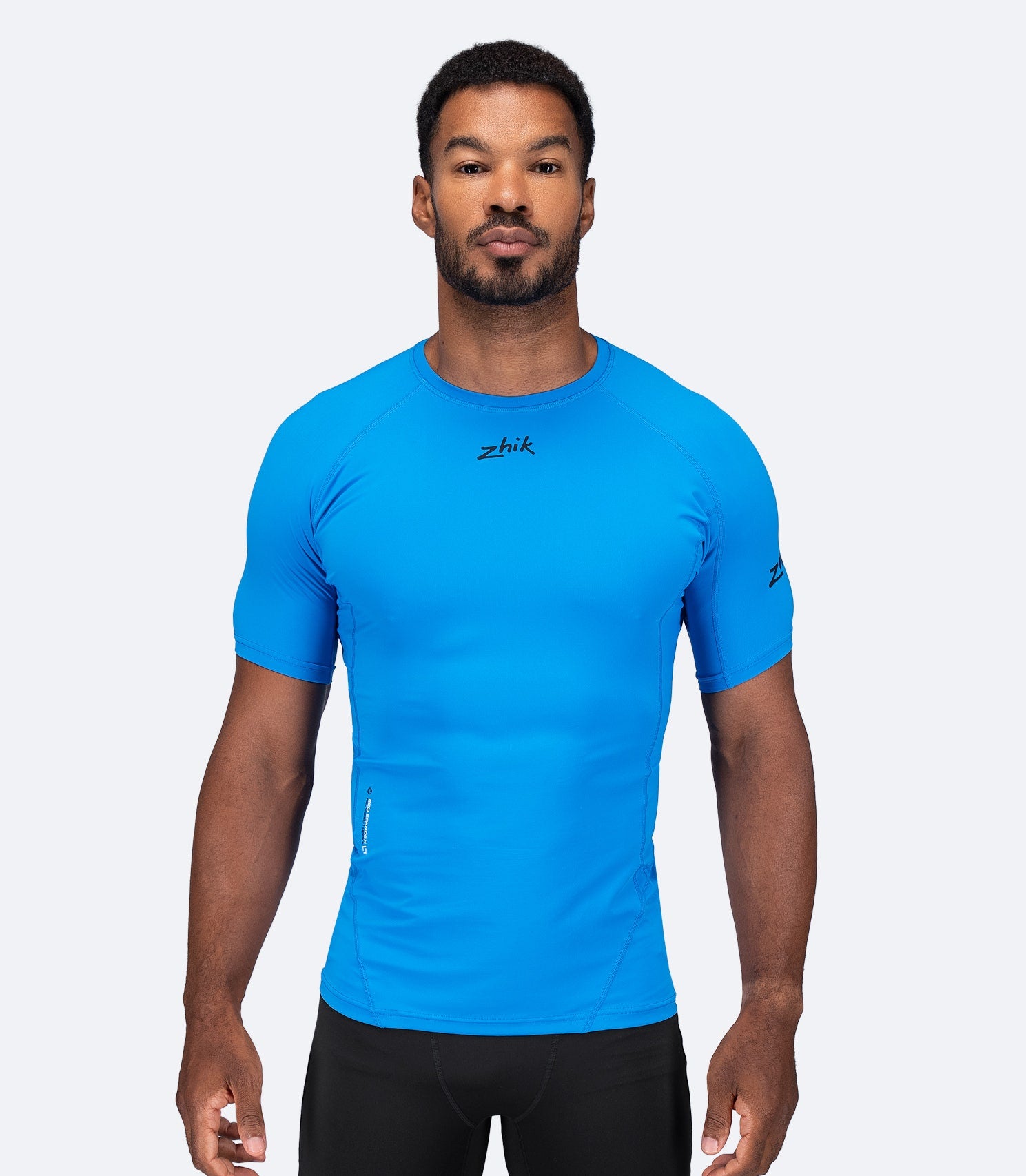 Mens Eco Spandex LT Short Sleeve Baselayer Top - Cyan