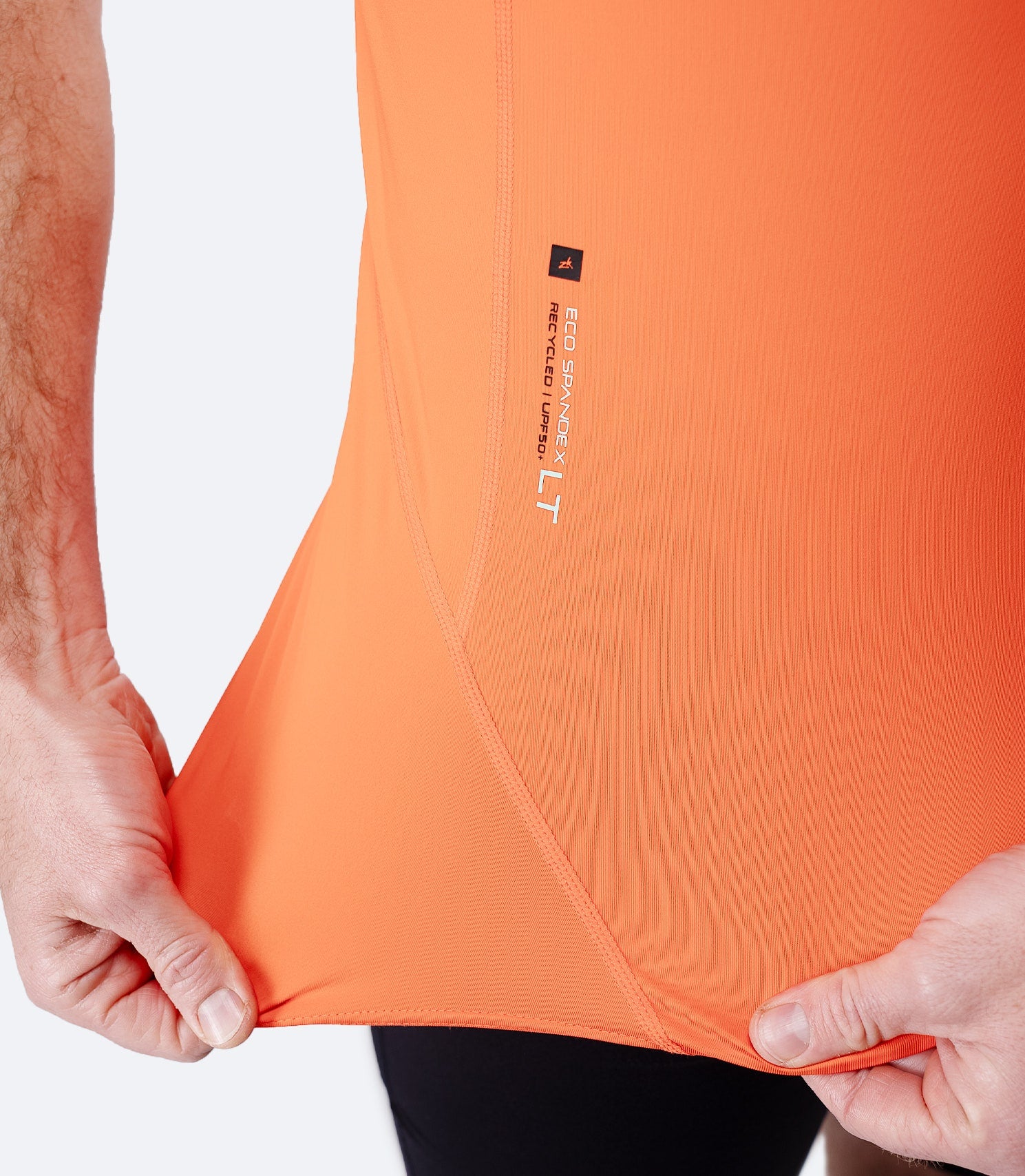 Mens Eco Spandex LT Short Sleeve Baselayer Top - Flame Red