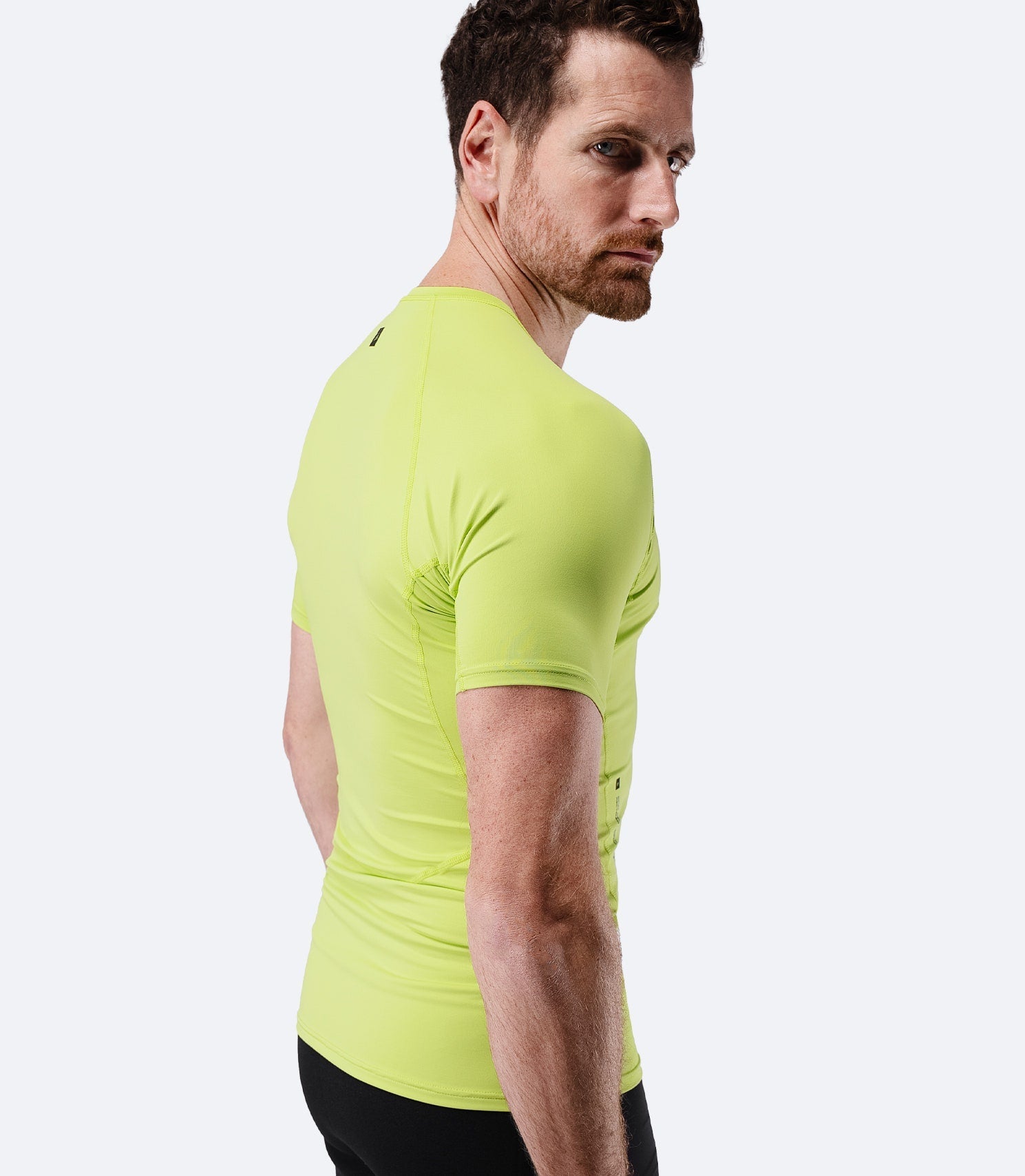 Mens Eco Spandex LT Short Sleeve Baselayer Top - Lime