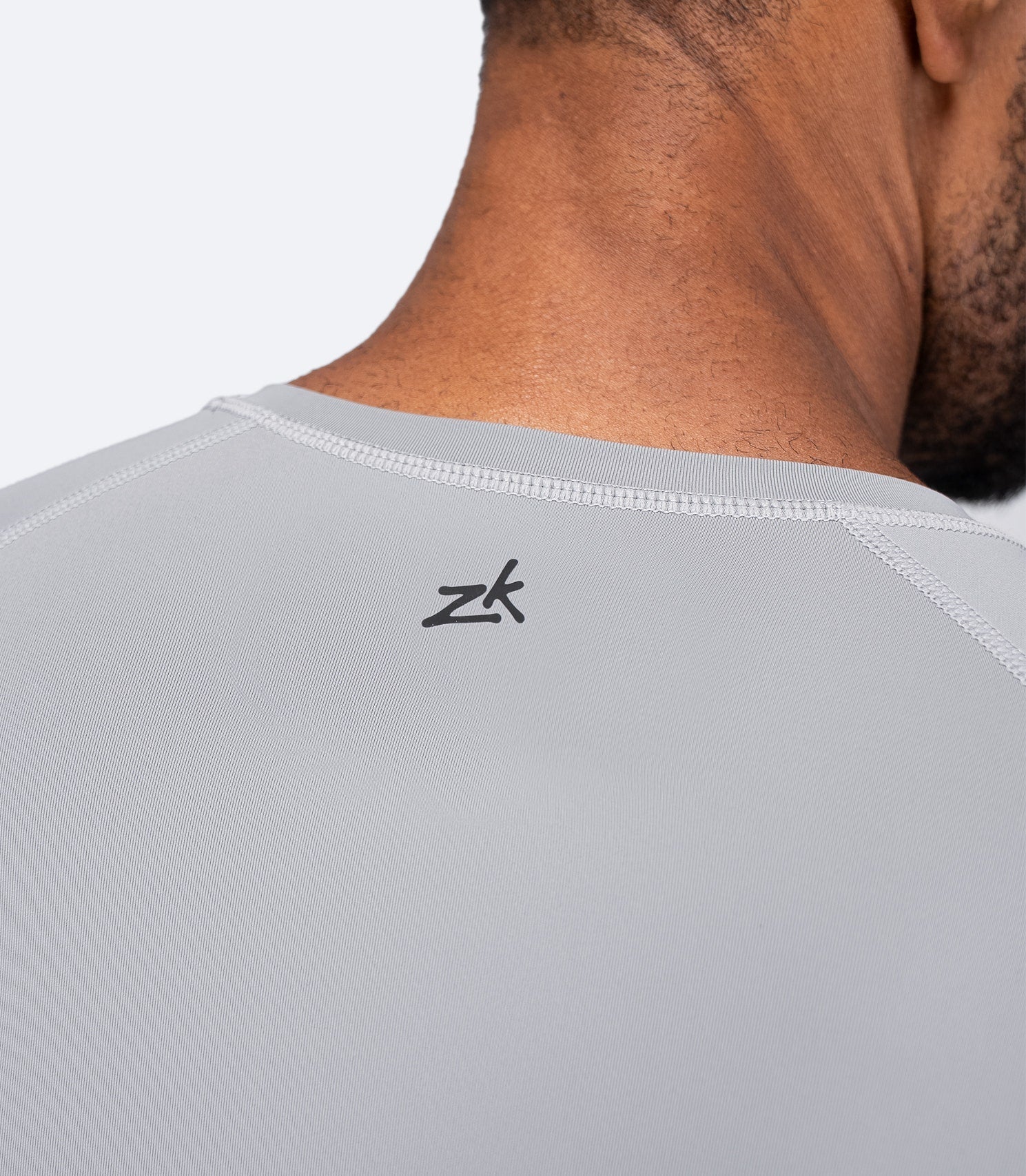 Mens Eco Spandex LT Short Sleeve Baselayer Top - Platinum