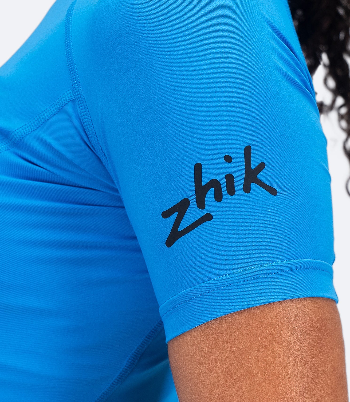 Womens Eco Spandex LT Short Sleeve Baselayer Top - Cyan