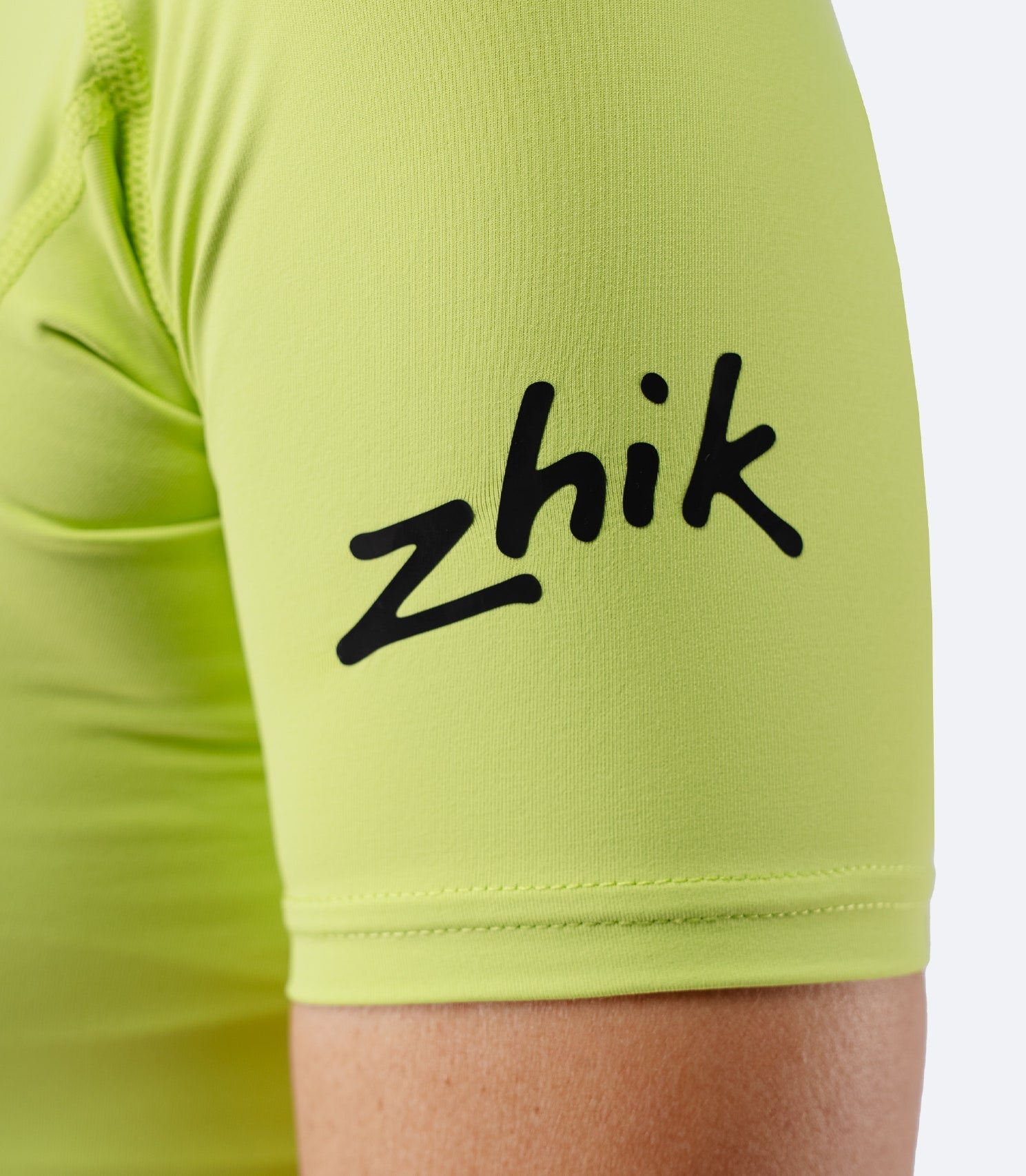 Womens Eco Spandex LT Short Sleeve Baselayer Top - Lime