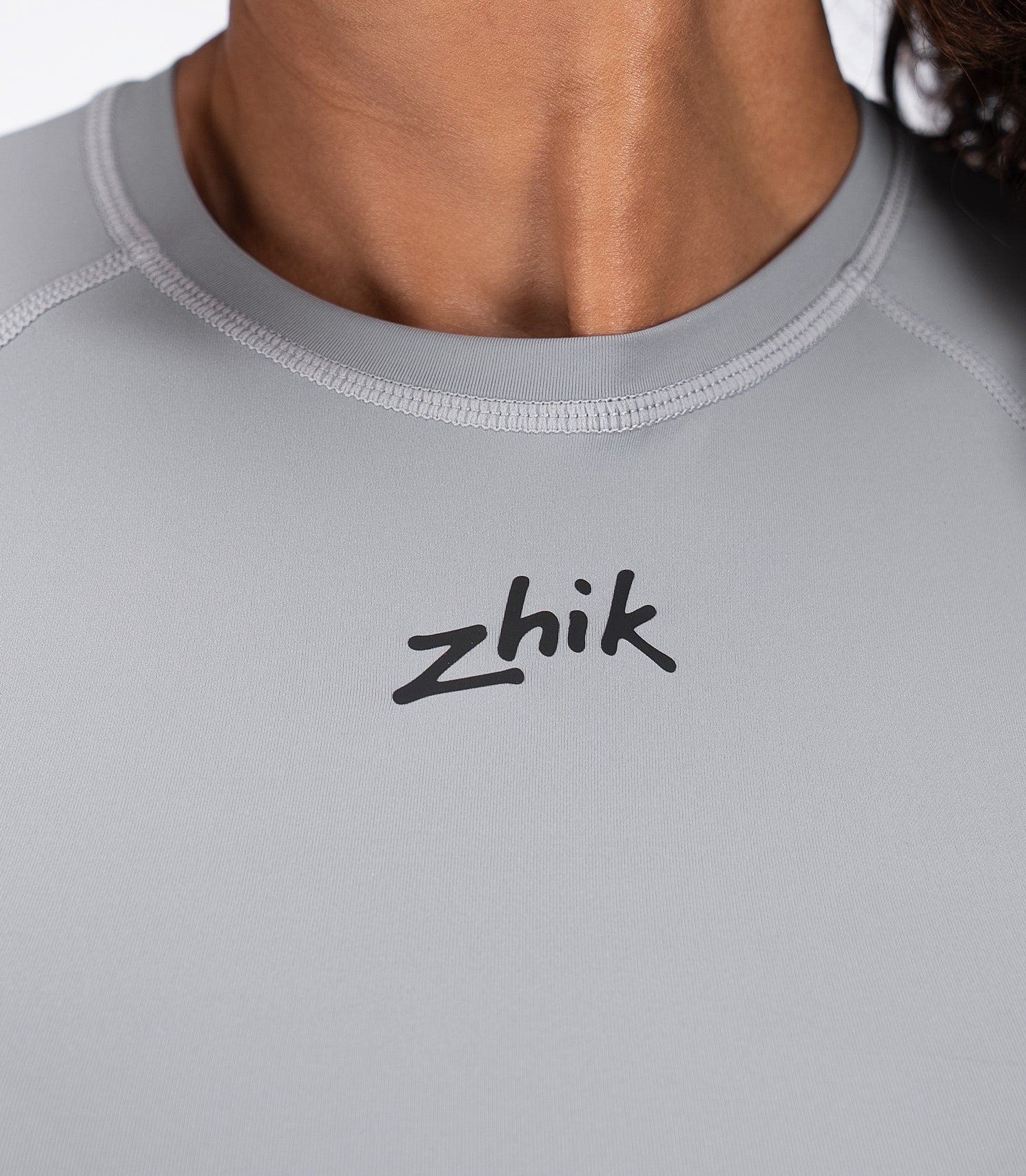 Womens Eco Spandex LT Short Sleeve Baselayer Top - Platinum