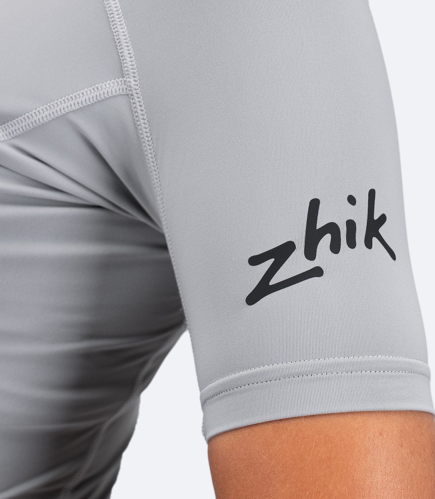 Womens Eco Spandex LT Short Sleeve Baselayer Top - Platinum