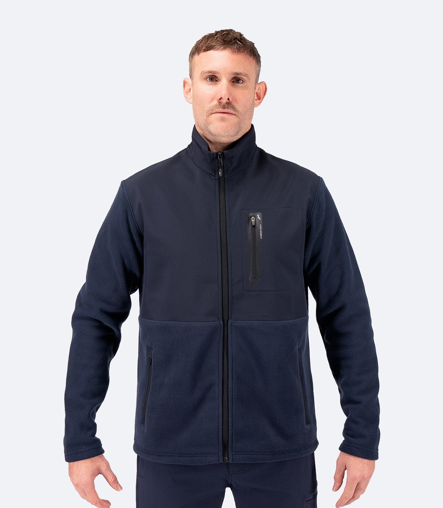 Mens Hybrid Fleece Jacket - Midnight Blue