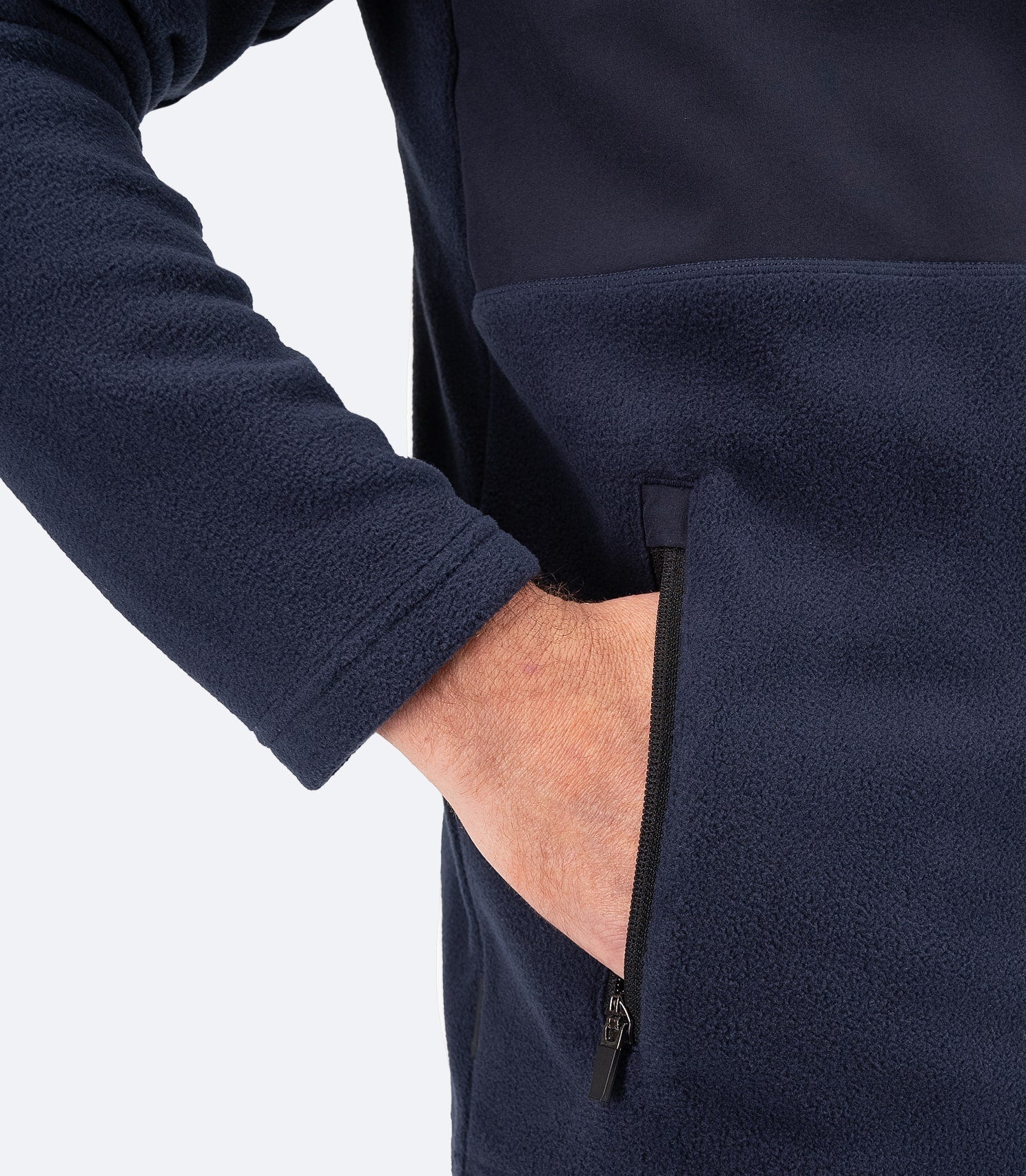 Mens Hybrid Fleece Jacket - Midnight Blue