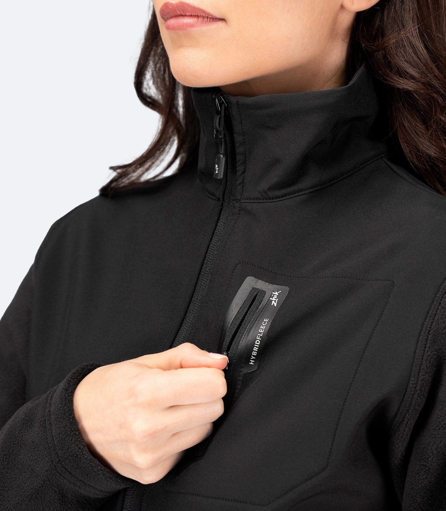 Womens Hybrid Fleece Jacket - Black