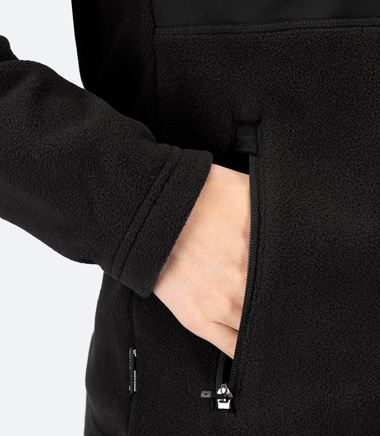 Womens Hybrid Fleece Jacket - Black