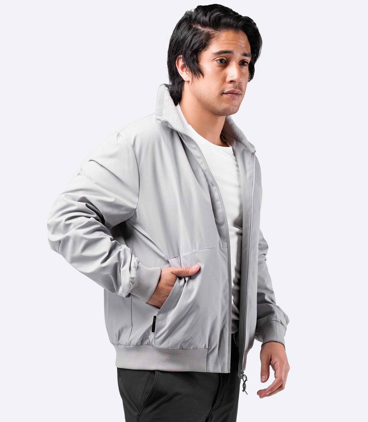 Mens Flight Jacket - Platinum