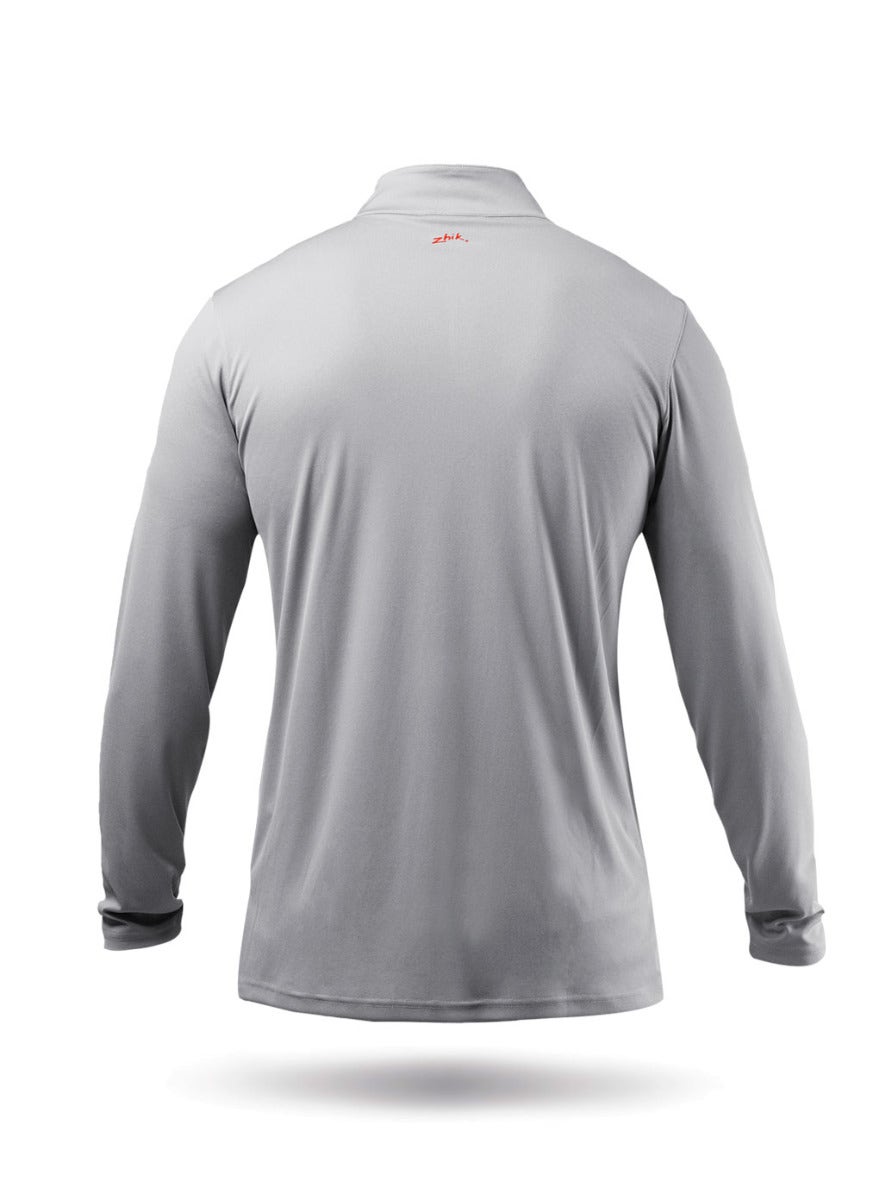 Mens UVActive High Collar 1/4 Zip Top - Grey
