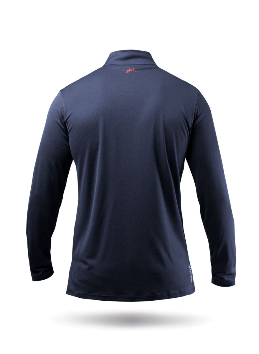 Mens UVActive High Collar 1/4 Zip Top - Navy