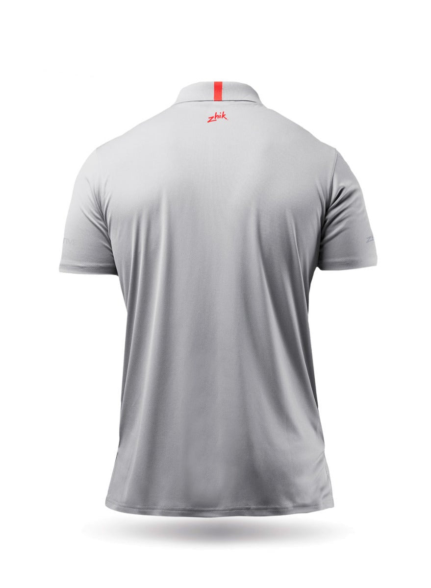 Mens UVActive Zip Sports Polo - Grey