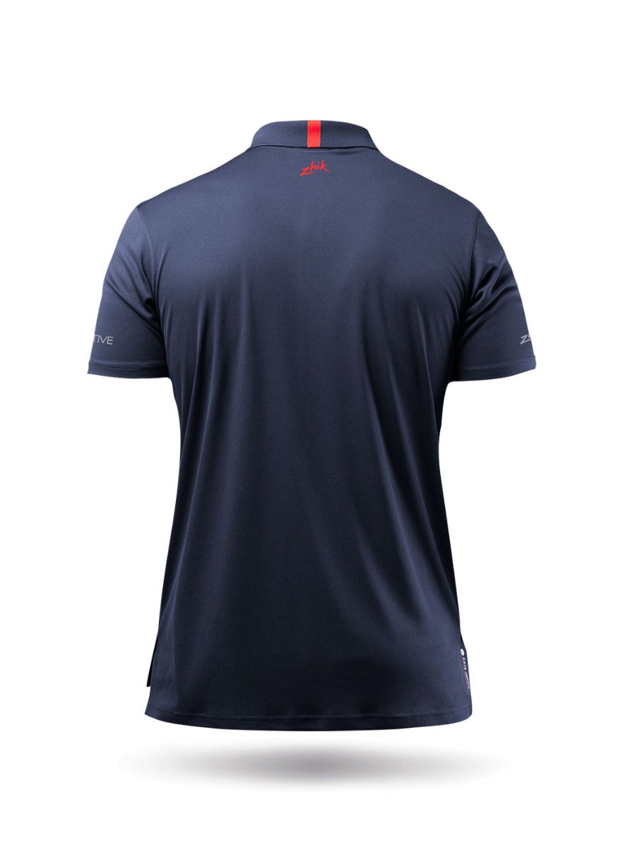 Mens UVActive Zip Sports Polo - Navy